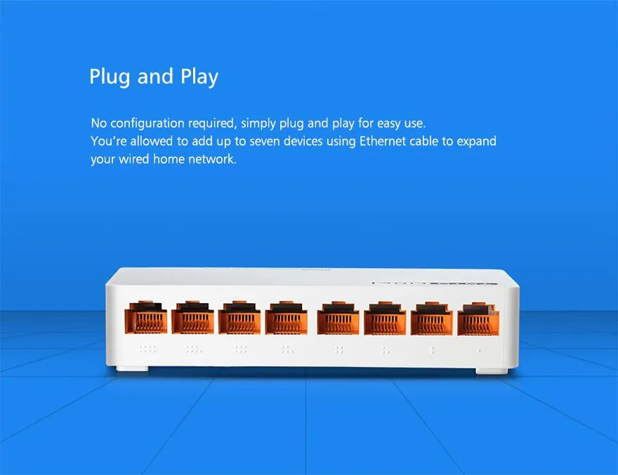 Totolink S808 | Switch | 8x RJ45 100Mb/s, Desktop 8