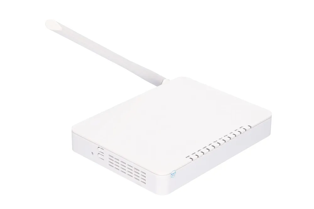 Extralink Tytan | ONT | 1x GPON, 4x RJ45 1000Mb/s, 2x RJ11, WiFi 2,4GHz, Broadcom chipset Standardy sieci bezprzewodowejIEEE 802.11n