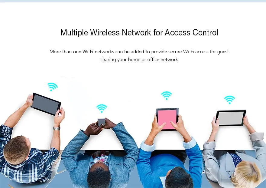 Totolink A1004 | WiFi Router | AC750, Dual Band, MIMO, 4x RJ45 1000Mb/s Standardy sieci bezprzewodowejIEEE 802.11b