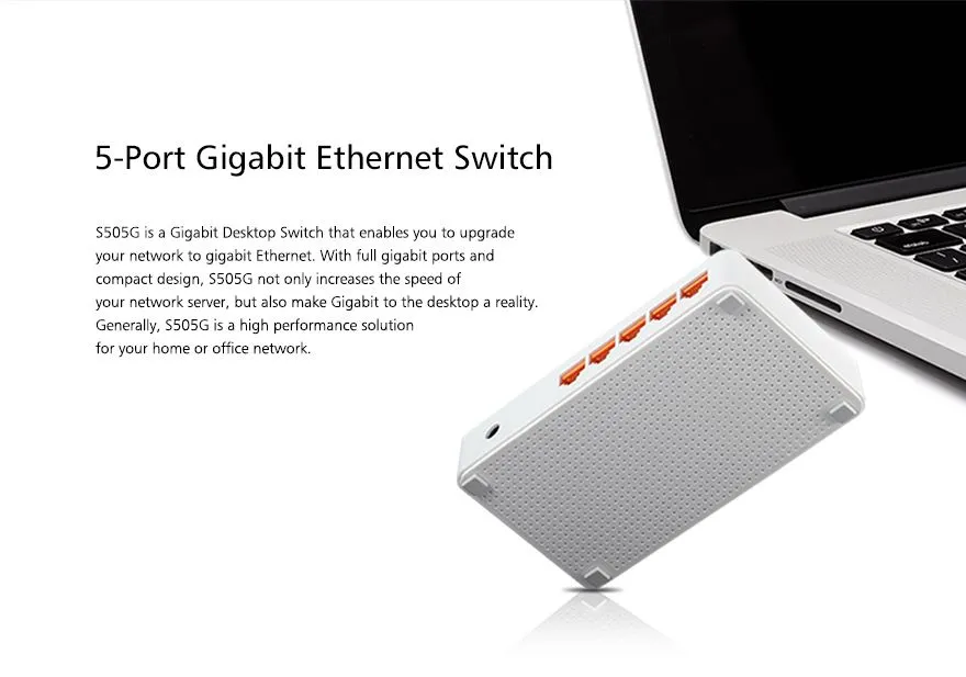 Totolink S505G | Switch | 5x RJ45 1000Mb/s Gigabit, Kryt Desktop 5