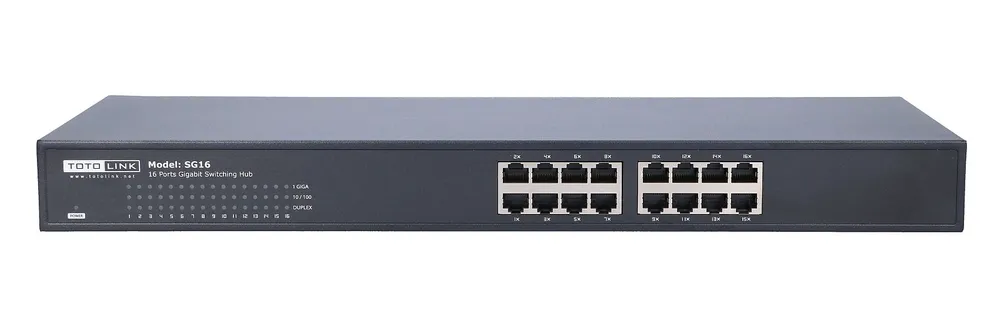 Totolink SG16 | Switch | 16x RJ45 1000Mb/s Gigabit, Rackmount, no gestionado Typ obudowyRack (1U)