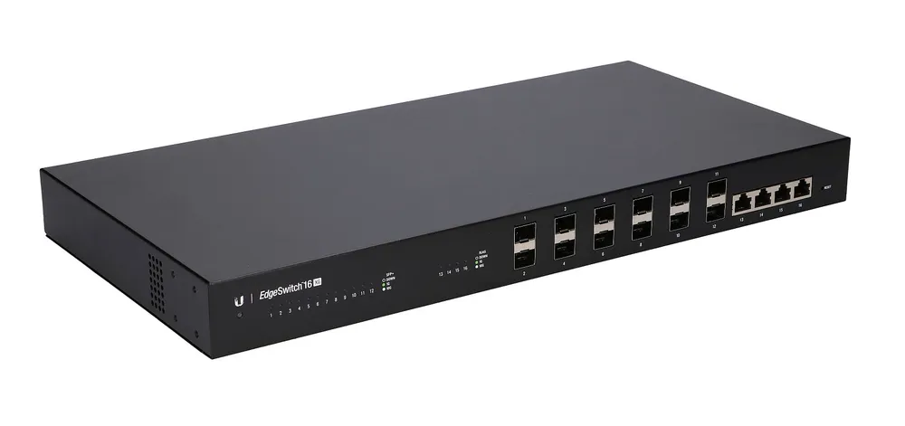 Ubiquiti ES-16-XG | Switch | EdgeMAX EdgeSwitch 12x SFP+, 4x RJ45 10Gb/s, Managed Aggregation Switch Typ obudowyRack (1U)