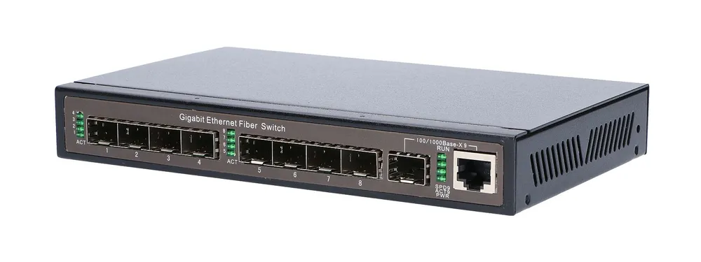 Extralink APOLLO | Switch | 8x SFP 1,25Gb/s, 1x Gibagit Combo (SFP+RJ45), Gestionable Standard sieci LANGigabit Ethernet 10/100/1000 Mb/s