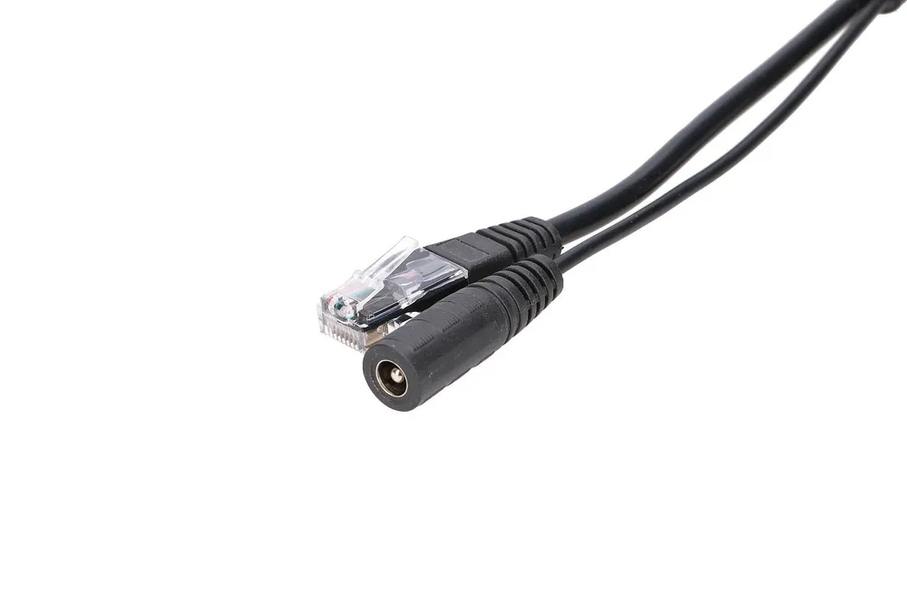 Extralink 1 Port | PoE Inyector | 1x RJ45, 1x Jack, 100Mb/s, Cable 3