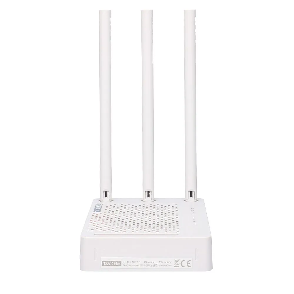 Totolink N302R+ | Router WiFi | 300Mb/s, 2,4GHz, 5x RJ45 100Mb/s, 3x 5dBi Maksymalna prędkość transmisji bezprzewodowej300 Mb/s