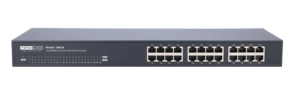 Totolink SW24 | Switch | 24x RJ45 100Mb/s, Rackmount, No gestionado Moc (W)Brak PoE