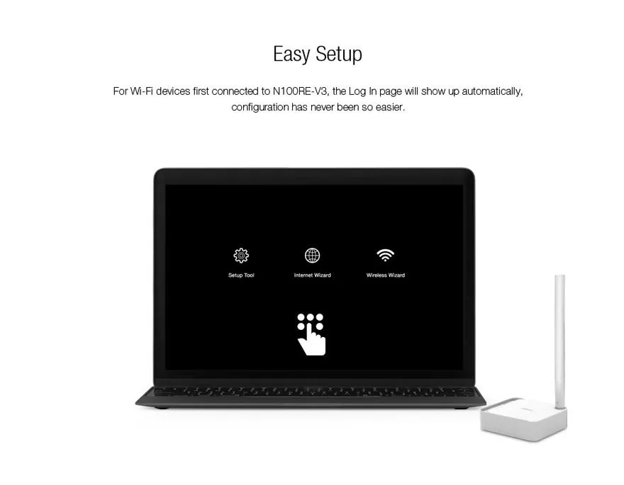 Totolink N100RE V3 | Router WiFi | 150Mb/s, 2,4GHz, 3x RJ45 100Mb/s, 1x 5dBi Odkręcane antenyNie