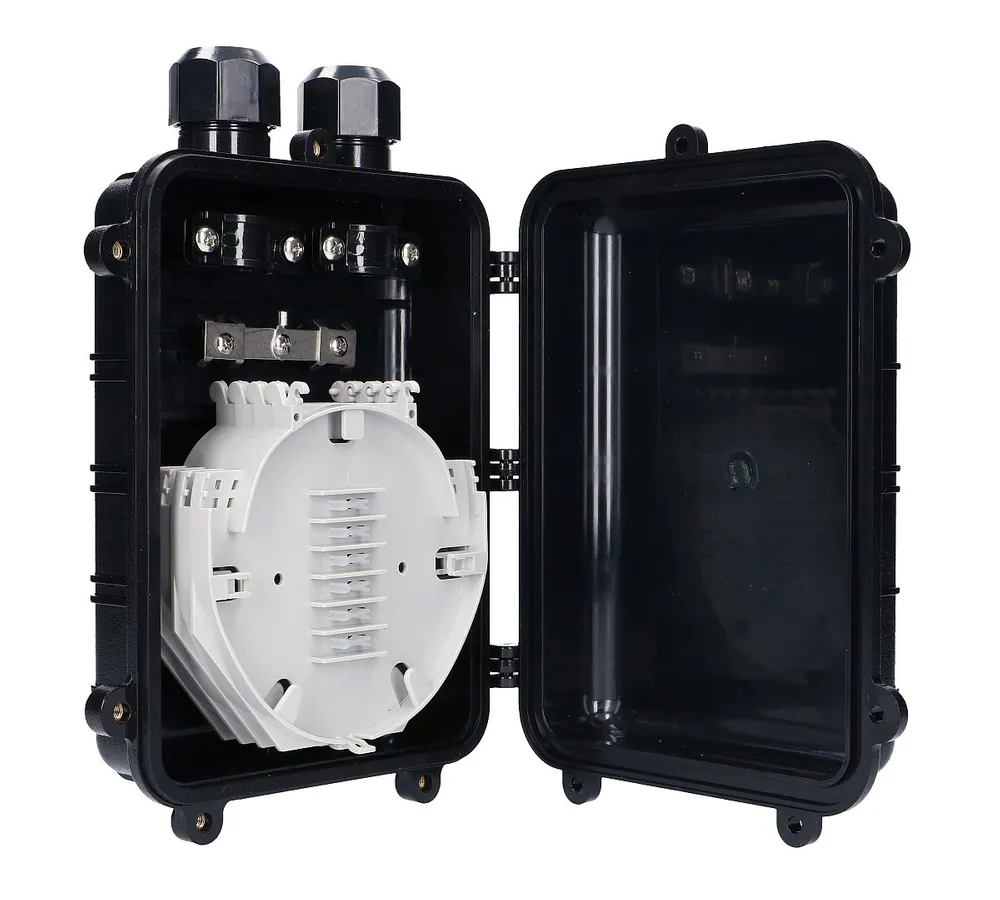 Extralink Bruce | Muff | FTTX, 4 bandejas, 96 emendas, preto Miejsce na splitter w mufieNie