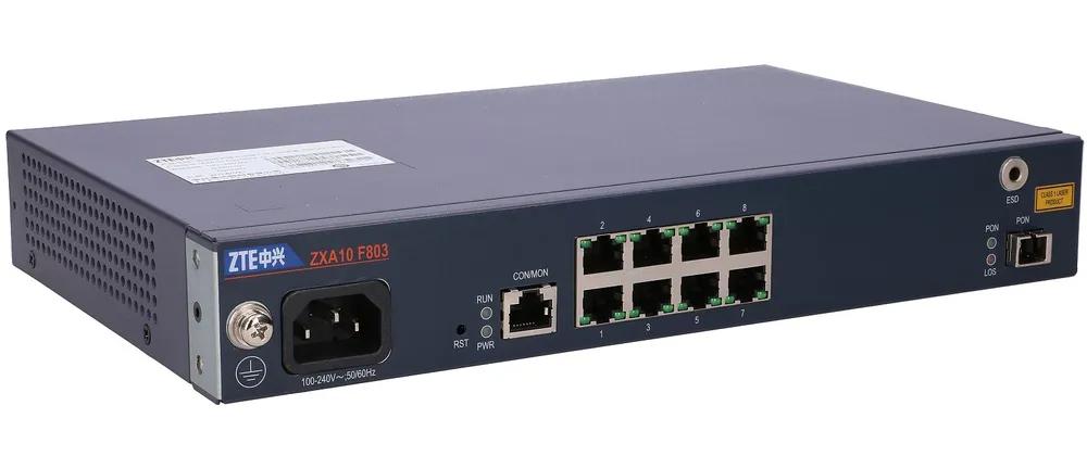 ZXA10 F803G-8 | Switch | 8x RJ45 100Mb/s, 1x GPON 4