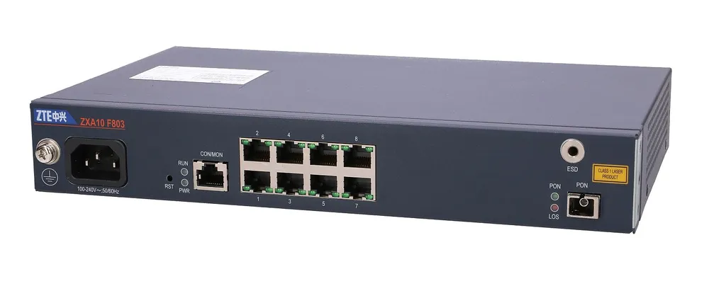 ZXA10 F803G-8 | Switch | 8x RJ45 100Mb/s, 1x GPON 5
