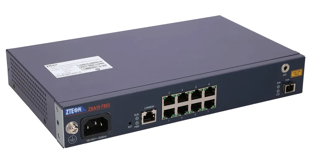 ZXA10 F803G-8 | Switch | 8x RJ45 100Mb/s, 1x GPON 7