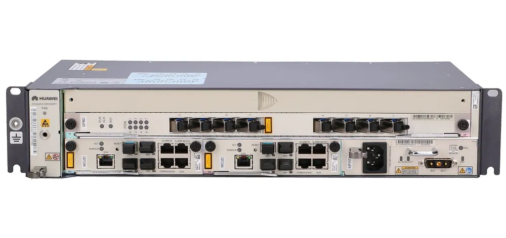 Huawei MA5608T | OLT | GPON, 8 portů GPBD C+, 2x 1,25 Gb/s Uplink, DC Standard PONGPON