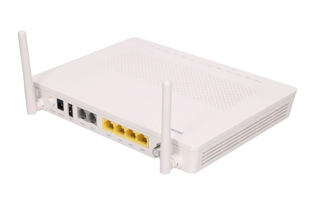 Huawei HG8247H | ONT | 2,4GHz, 1x GPON, 4x RJ45 1000Mb/s, 2x RJ11, 1x USB, 1x CATV Standardy sieci bezprzewodowejIEEE 802.11g