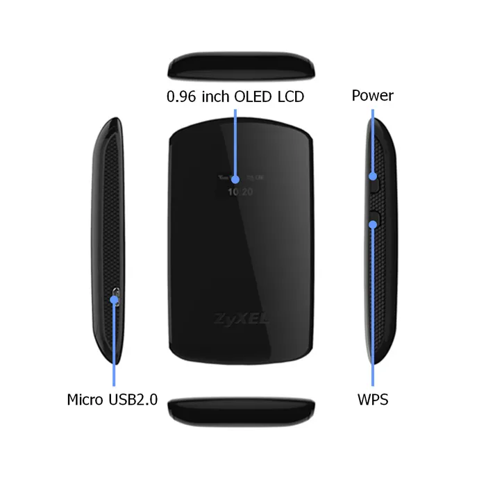 Zyxel WAH7706 | Přenosný router LTE | 802.11AC dual band Ilość portów LANNie dotyczy