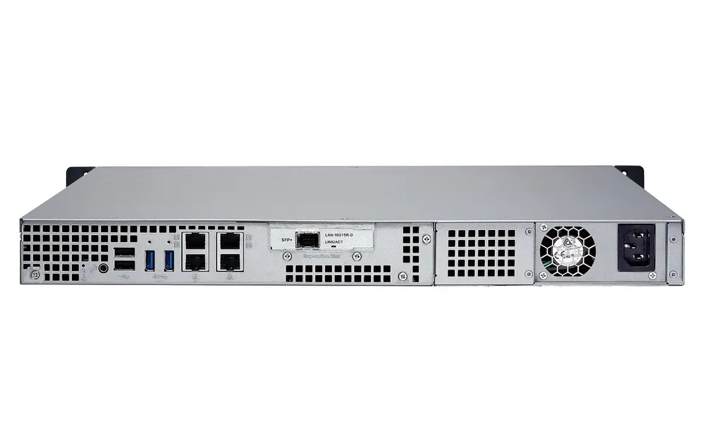 TS-463U-4G | Server NAS | SATA 6Gbps, 4x Gbe LAN, 1x SFP+, 5x USB, max. 4x HDD/SSD, 1U rack Ilość zainstalowanych dysków0
