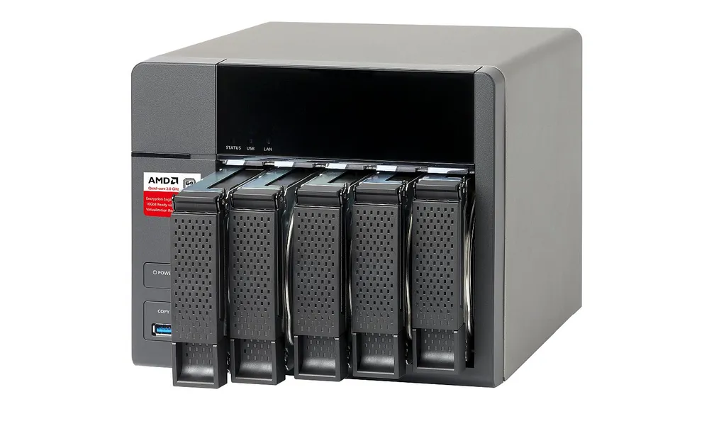 TS-563-2G | NAS Server | SATA 6Gbps, 2x Gbe LAN, 5x USB, max. 5x HDD/SSD Seria procesoraAMD Quad-Core