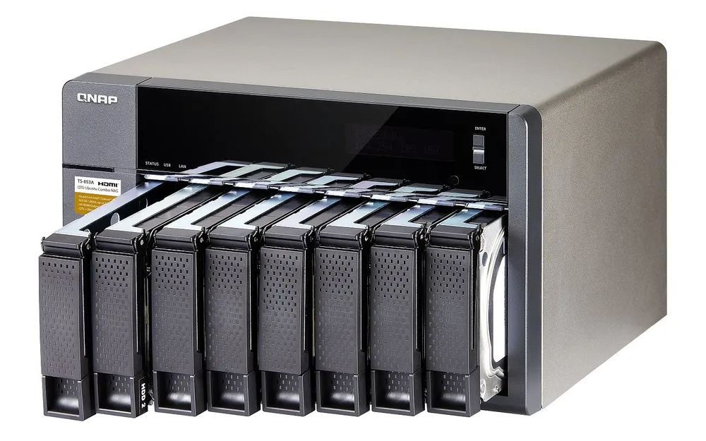 TS-853A-4G | Servidor NAS | SATA 6Gbps, 4x Gbe LAN, 4x USB, max. 8x HDD/SSD Seria procesoraIntel Celeron Quad-Core