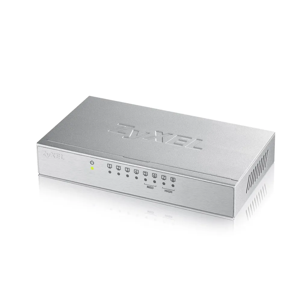 Zyxel GS-108B V3 | Switch | 8x RJ45 1000Mb/s, caja de metal, no gestionado Standard sieci LANGigabit Ethernet 10/100/1000 Mb/s