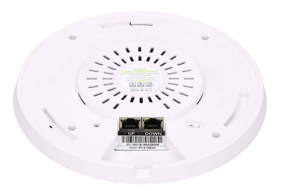 Extralink FaceDisc AP | Punto de acceso | 2,4GHz 300Mb/s, 2x RJ45 100Mb/s, 2x 4,5dBi Standard sieci LANFast Ethernet 10/100Mb/s