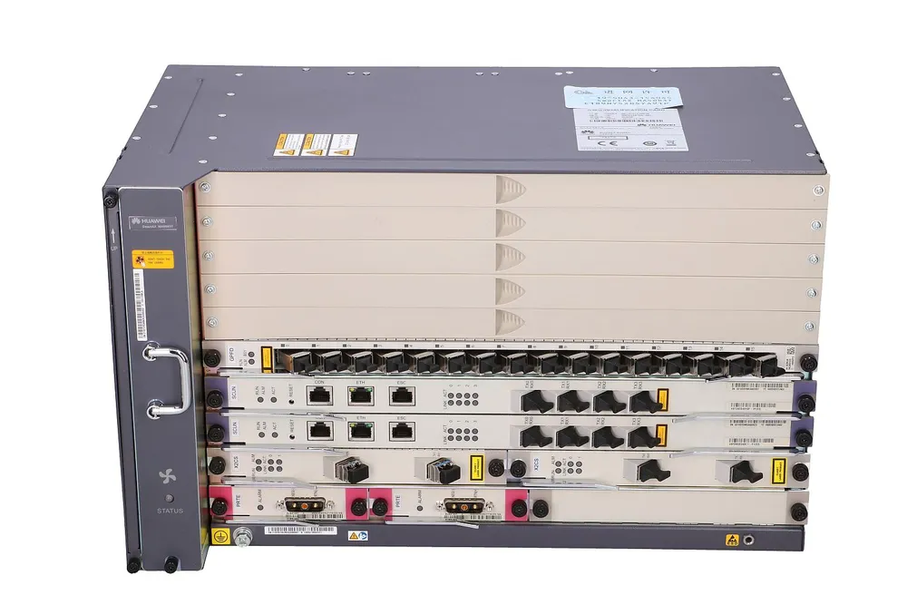 Huawei MA5683T | OLT | 1x GPFD C+ SFP, 2x X2CS 10G SFP, 2x PRTE, 2x SCUN 5