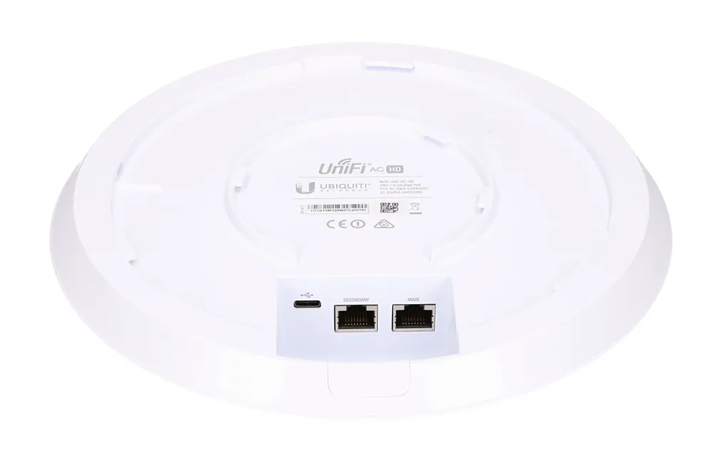 Ubiquiti UAP-AC-HD-5 | Punto de acceso | UniFi, MU-MIMO, AC WAVE 2, 2x RJ45 1000Mb/s, PoE+, 5-Pack Maksymalna prędkość transmisji bezprzewodowej1700 Mb/s