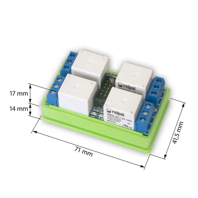 Tinycontrol | Placa de relés | 10A x4 LCV3 LED 3