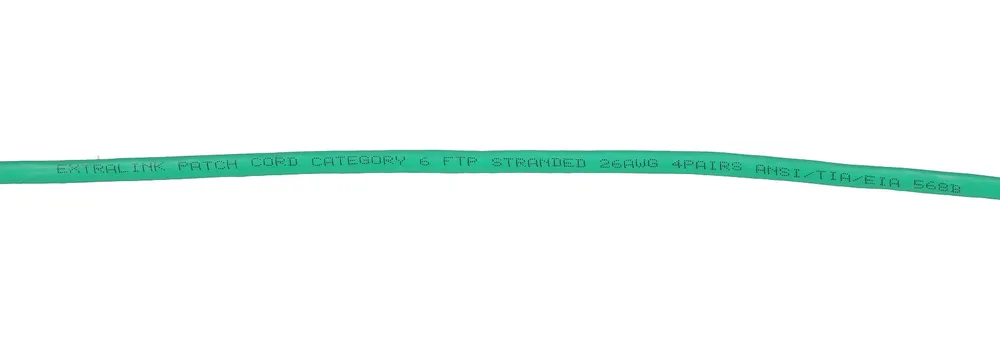 Extralink Kat.6 FTP 10m | LAN Patchcord | Cable de cobre de par trenzado, 1Gbps Rodzaj ekranowania kablaF/UTP