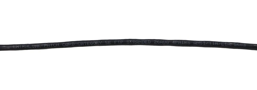 Extralink Kat.5e FTP 1m | Patchcord LAN | Měděný síťový kabel s krouceným párem Rodzaj ekranowania kablaF/UTP