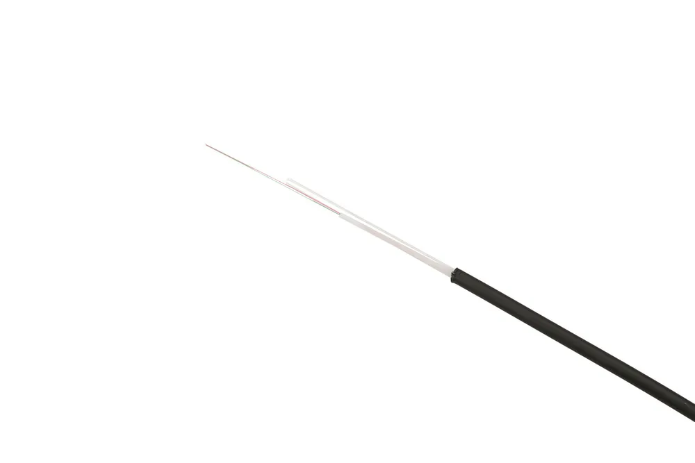 Extralink 2F | Cable de fibra óptica | 0,5kN FRP, 2J, monomodo, G.652D, 4,7mm, aereo, 2km Liczba włókien kabla światłowodowego2F