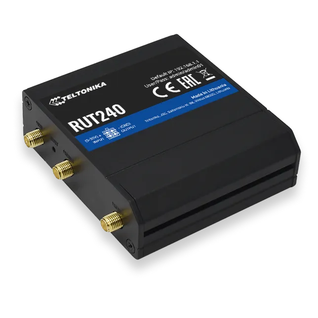 Teltonika RUT240 | Router LTE Industrial | Cat.4, 2x LAN 100 Mb / s WiFi 2.4 GHz, RUT240 06E000 Częstotliwość pracyLTE
