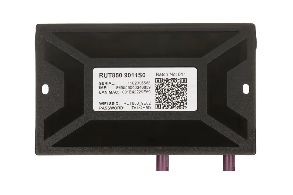 Teltonika RUT850 | Coche Lte Router | Cat.4, sin GPS, WIFI 2,4 GHz RUT850 9011S0 Częstotliwość pracyLTE