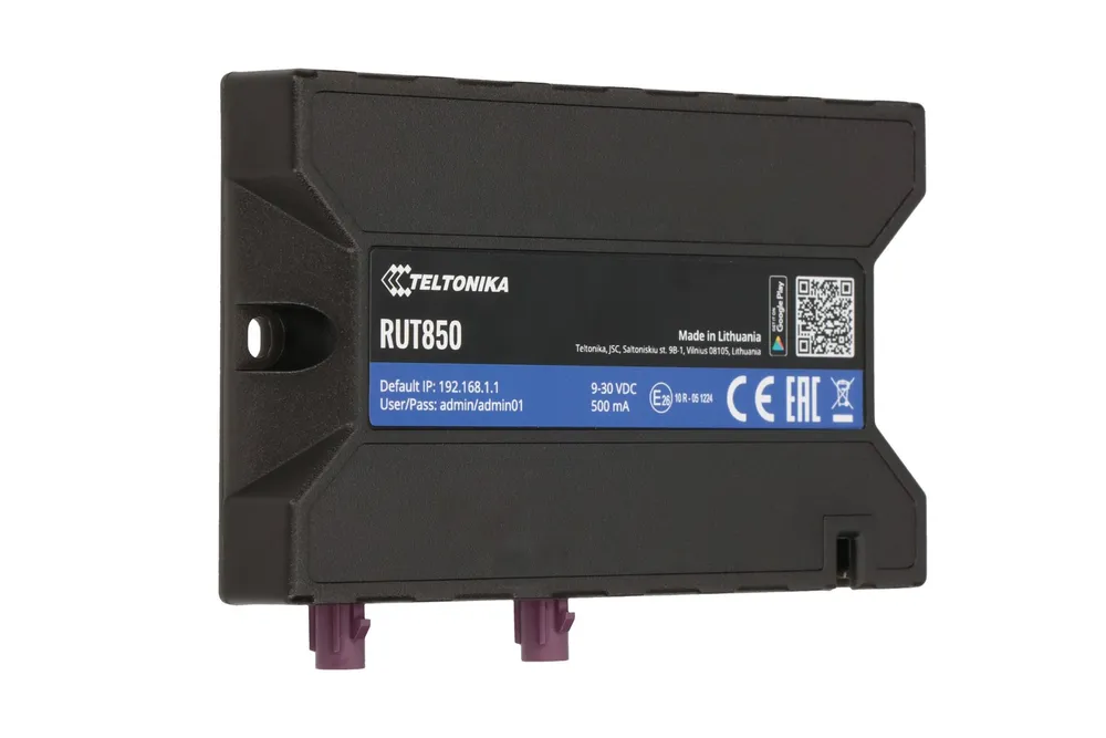Teltonika RUT850 | Coche Lte Router | Cat.4, sin GPS, WIFI 2,4 GHz RUT850 9011S0 Standardy sieci bezprzewodowejIEEE 802.11n