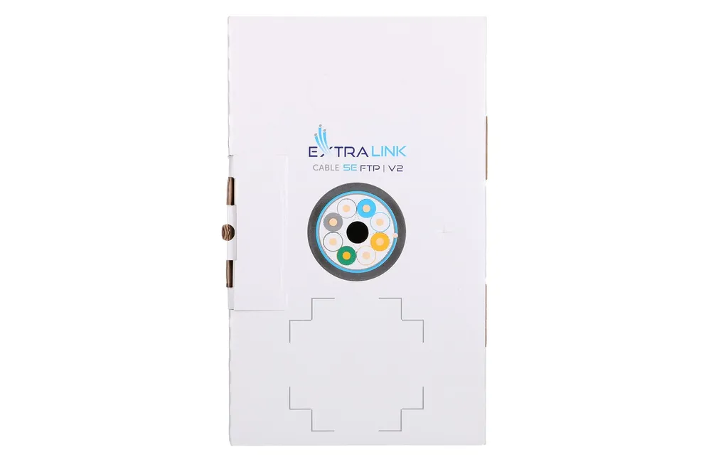 Extralink CAT5E FTP (F/UTP) V2 Outdoor | Verdrillte Zweidrahtleitung | 305M Kategoria kablaKat.5e