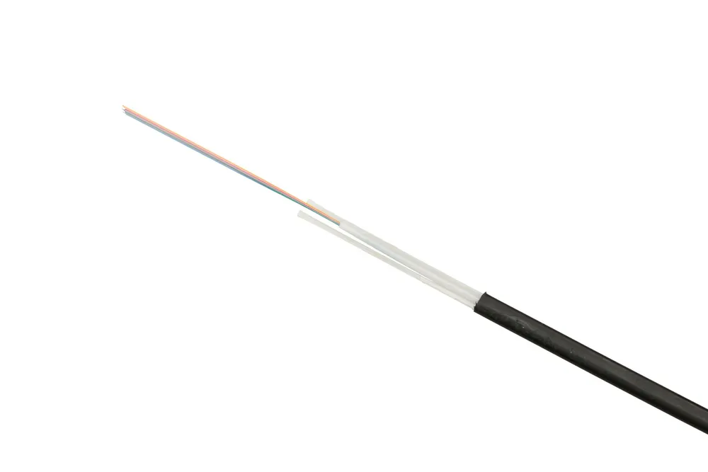 Extralink 12F | Cable de fibra óptica | 1.5kN FRP, 12J G652D, aereo, plano, 2km Liczba włókien kabla światłowodowego12F