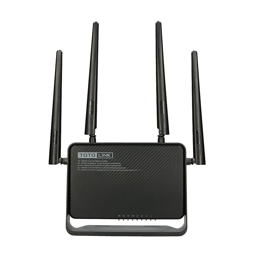 Totolink A3000RU | WiFi Router | AC1200, Dual Band, MU-MIMO, 5x RJ45 1000Mb/s, 1x USB Ilość portów WAN1x 10/100/1000BaseTX (RJ45)