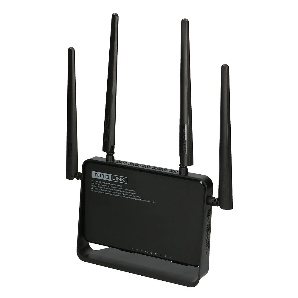 Totolink A950RG | WiFi Router | AC1200, Dual Band, MU-MIMO, 1x RJ45 1000Mb/s, 4x RJ45 100Mb/s Częstotliwość pracyDual Band (2.4GHz, 5GHz)
