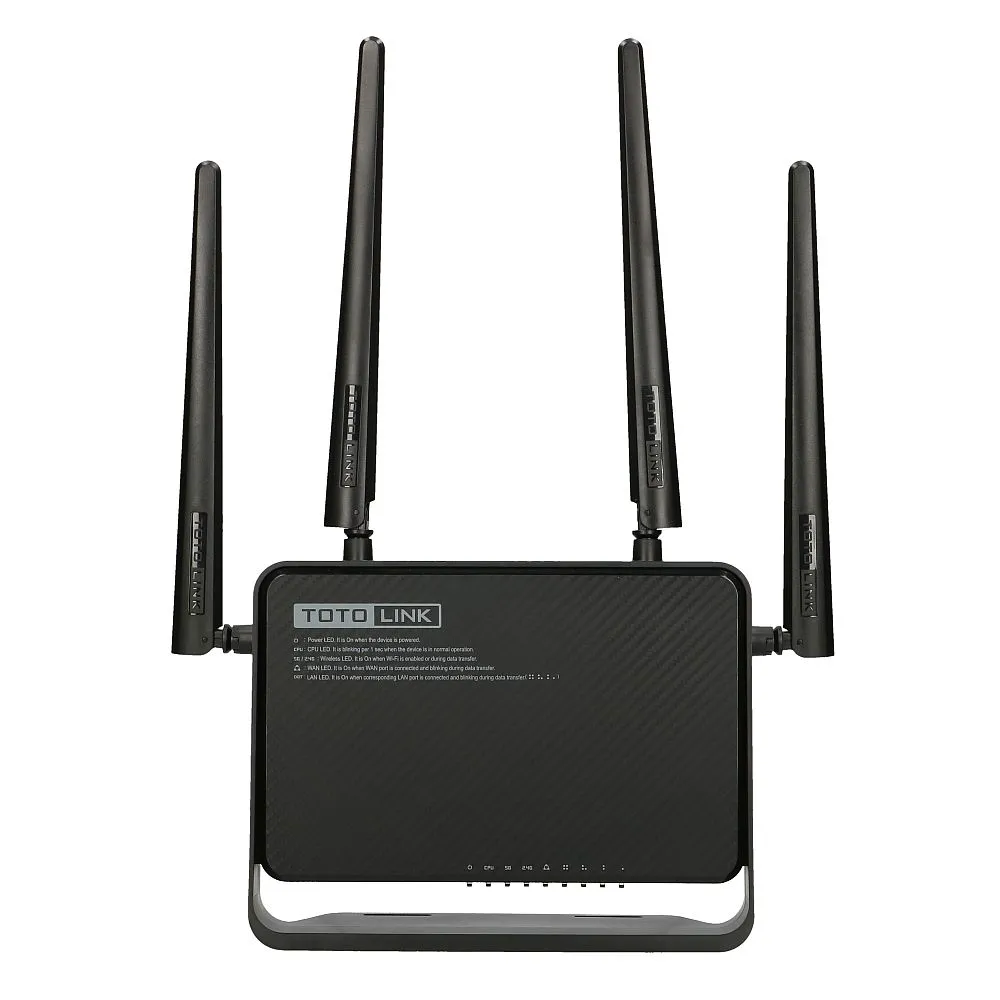 Totolink A950RG | WiFi Router | AC1200, Dual Band, MU-MIMO, 1x RJ45 1000Mb/s, 4x RJ45 100Mb/s Ilość portów WAN1x 10/100/1000BaseTX (RJ45)