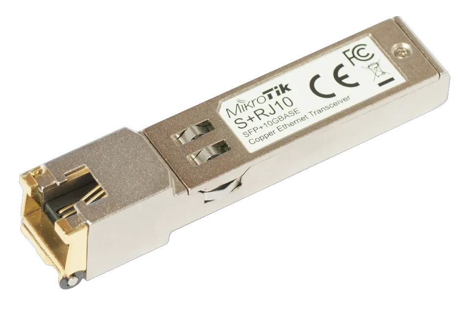 MikroTik S+RJ10 | Módulo SFP+ | 10Gb/s, RJ45 Moduł SFP - prędkość portu10 Gbps