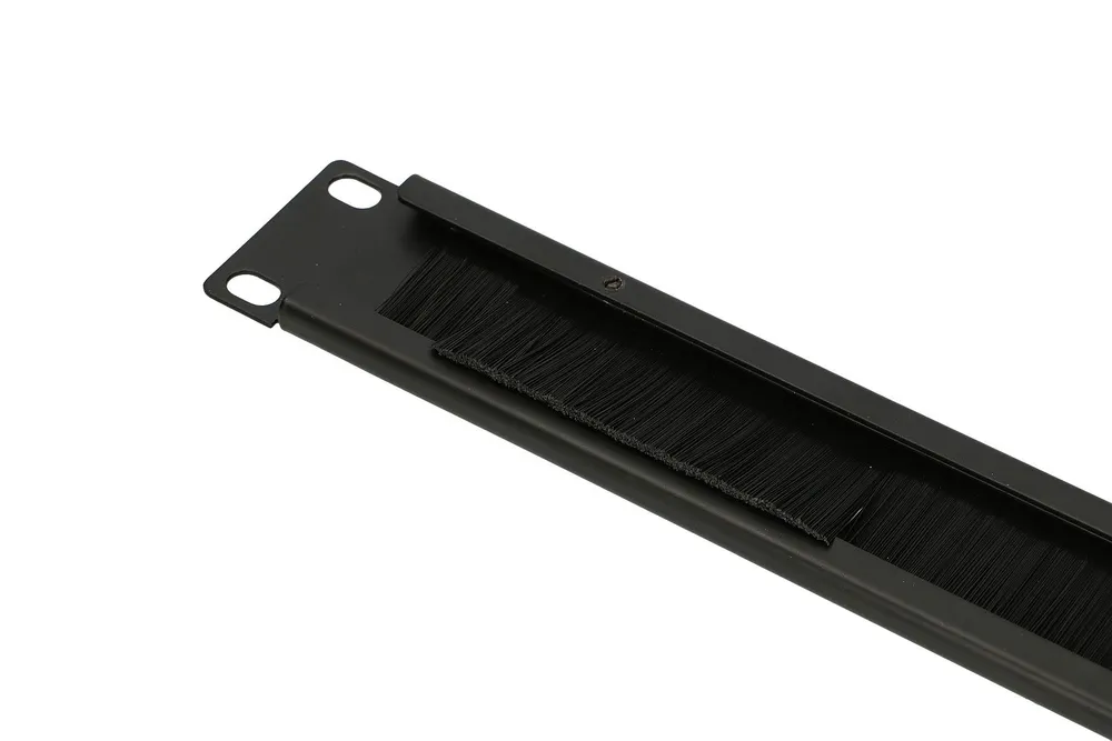 Extralink | Organizador de cable | 1U con cepillo, negro 2