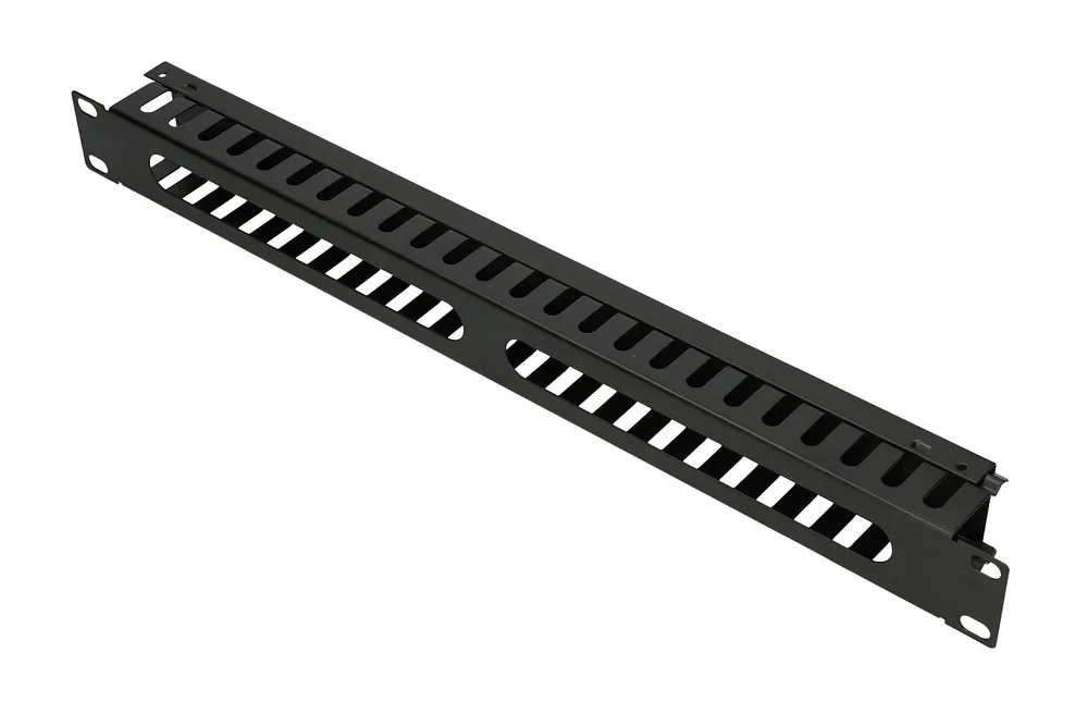 Extralink | Organizador de cable | 1U con cubierto de metal 0