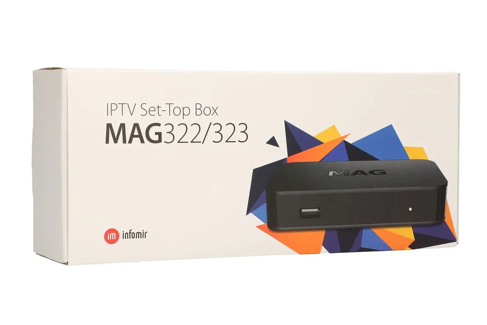 Infomir MAG322 | IPTV Set Top Box | 1x HDMI, 1x RJ45, 2x USB, 1x S/PDIF, 1x AV 7