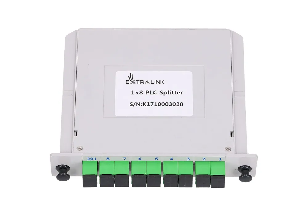 Extralink 1:8 PLC SC/APC | Splitter | Slot Type Liczba końcówek splittera1x8