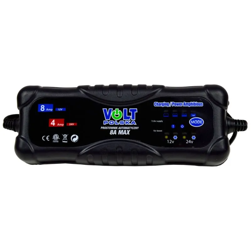 VOLTAJE 8A 12V/24V | Cargador automático | 190W, IP65 Napięcie wejściowe230V