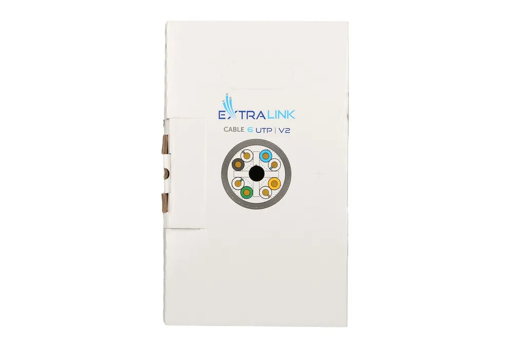 Extralink CAT6 UTP (U/UTP) V2 Interior | Par trenzado | 305M Rodzaj ekranowania kablaU/UTP