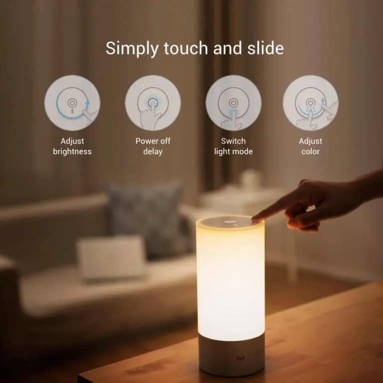 Xiaomi YEELIGHT Bedside Lamp |Noční lampa | Zlatá, Bluetooth Kolor światłaRGB