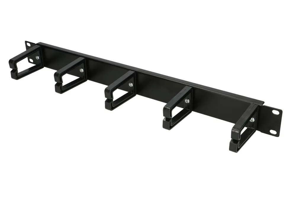 Extralink | Cable organizer | 1U with plastic rings 1