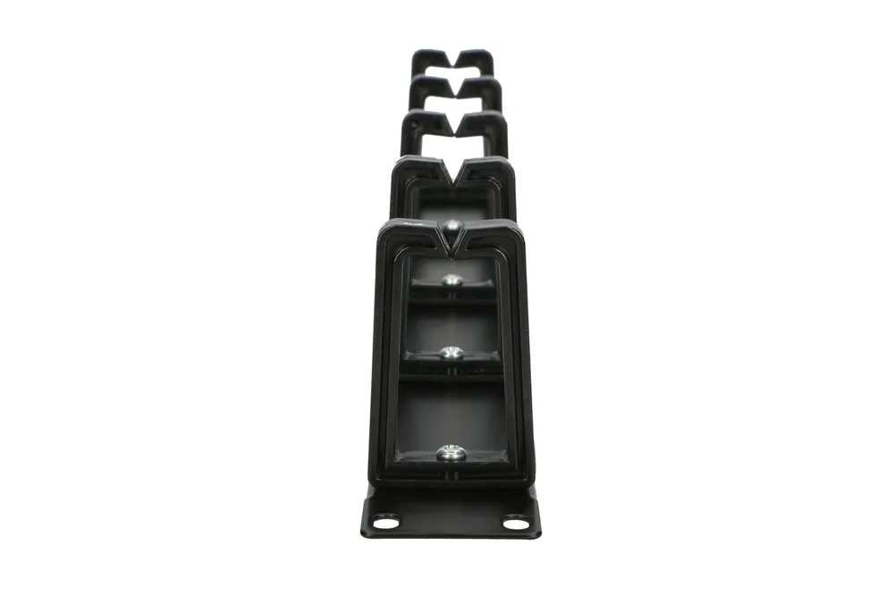Extralink | Cable organizer | 1U with plastic rings 3