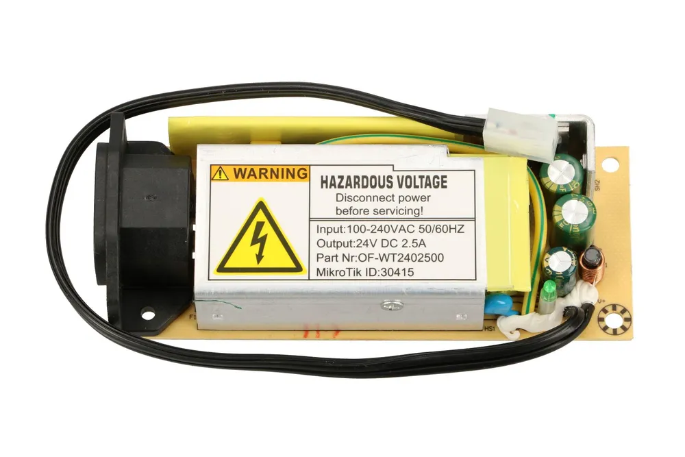MikroTik 24V2APOW | Fuente de alimentación | 24V, 2.5A dedicado a CCR1009-7G-1C-1S+, CRS317-1G-16S+RM Moc zasilacza51 - 100W