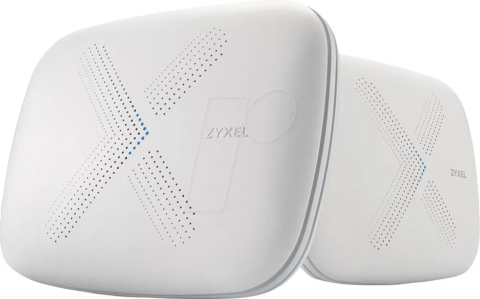 Zyxel Multy X 2-pack | System Mesh | AC3000 Tri-Band MU-MIMO, 4x RJ45 1000Mb/s Częstotliwość pracyTri band (2.4GHz, 2x 5GHz)