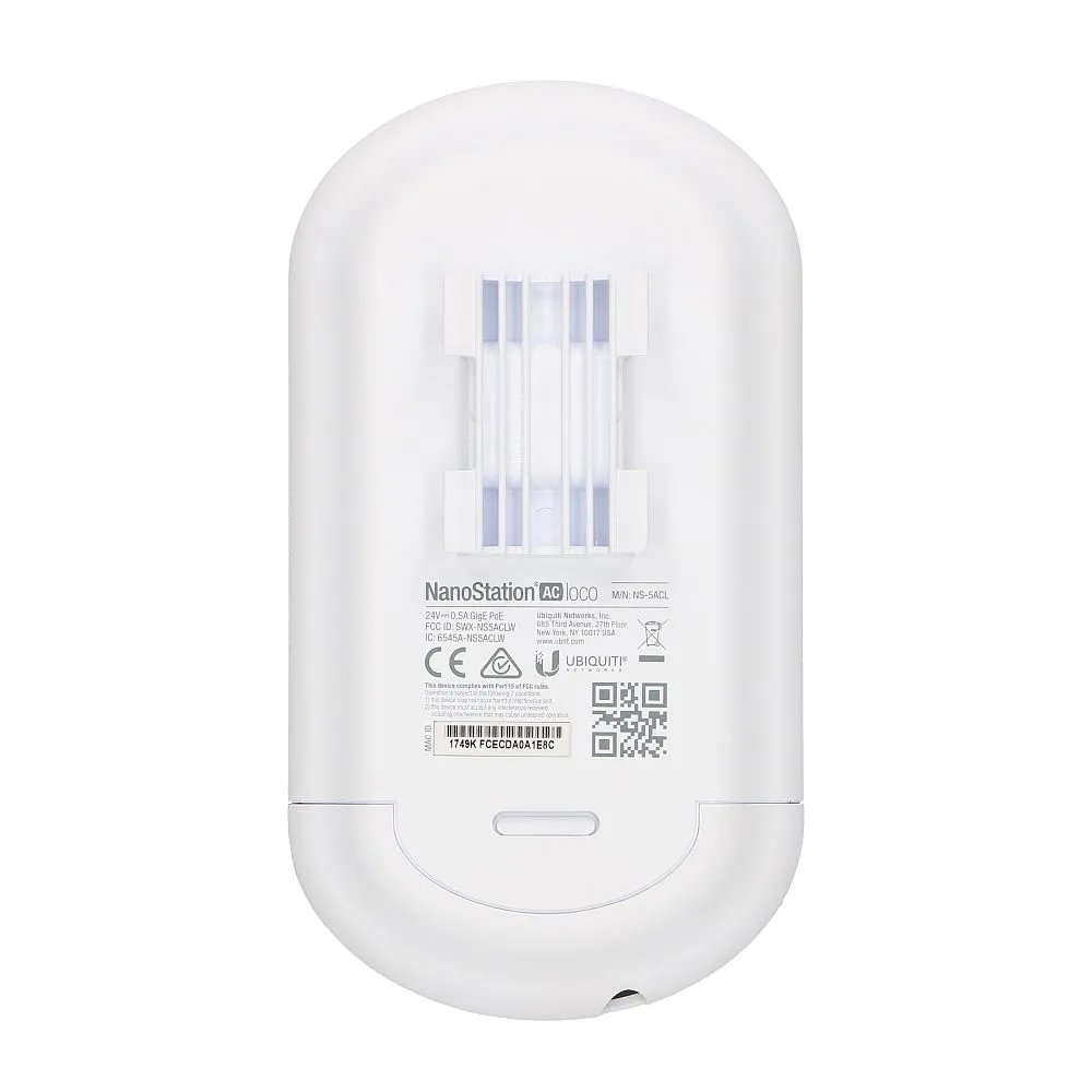 Ubiquiti NS-5ACL-5 | CPE | NanoStation 5AC loco, 5GHz, 1x RJ45 1000Mb/s, 13dBi, 5-pack Pamięć RAM64MB